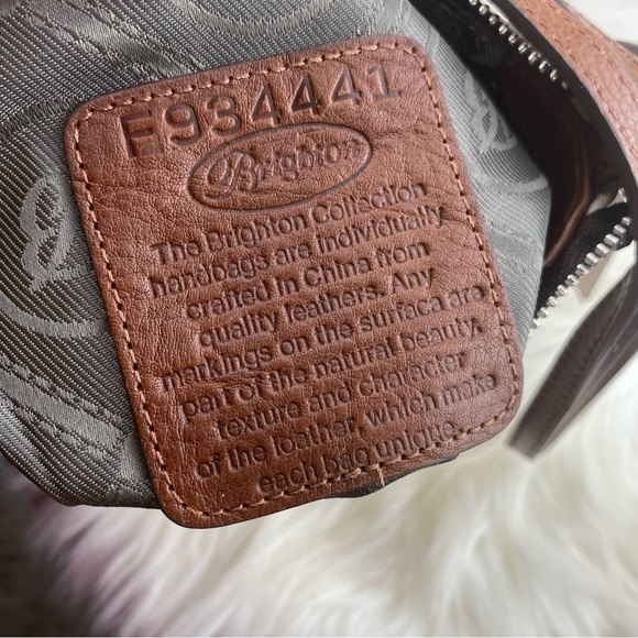 BRIGHTON FERRARA FELI CROSSBODY BAG ST.TOPEZ COLLECTION BROWN/TAN COLOR - Picture 4 of 8